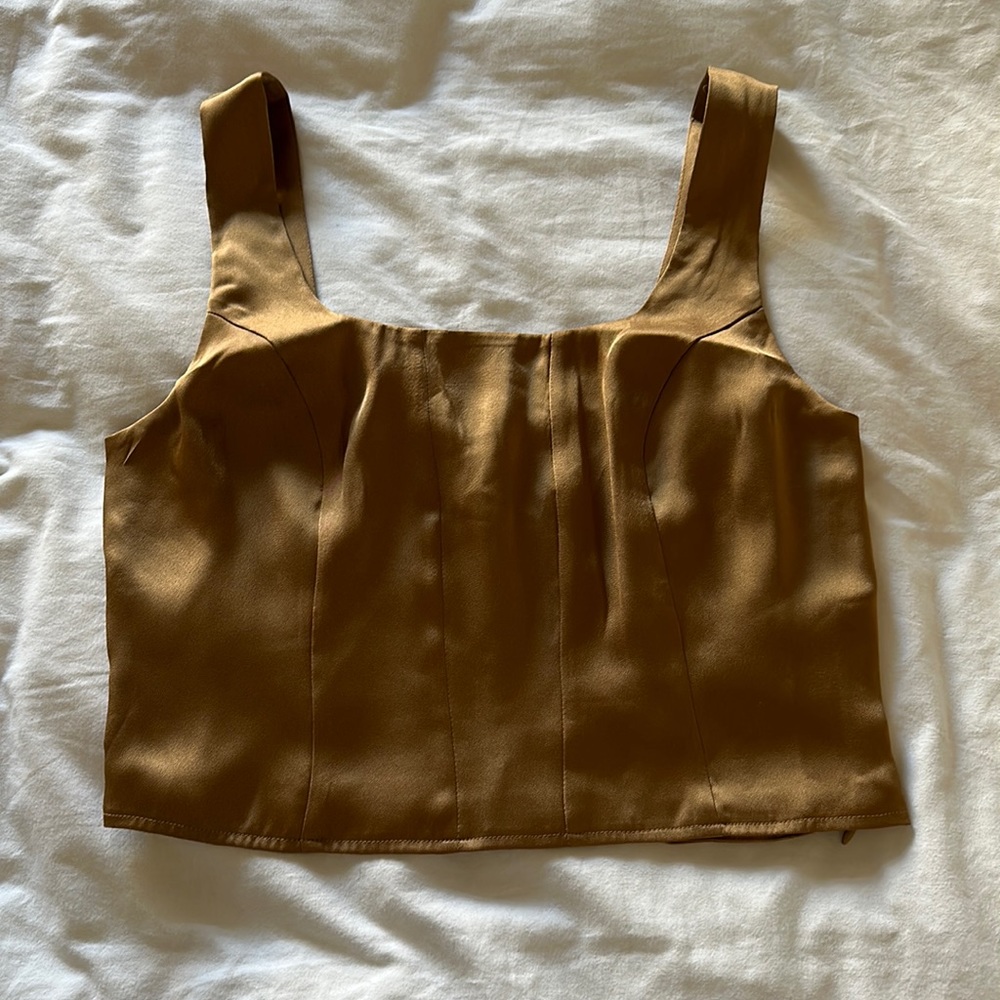 Express Gold Crop Top